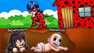 ¡BEBE NOOB SE METE A LA CASA DE LADYBUG! 🤫 😂 | ¿LADYBUG ES MALA? VS BEBE NOOB MINECRAFT TROLL