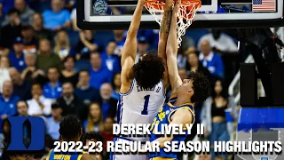 Derek Lively II 2022-23 Regular Season Highlights | Duke Center