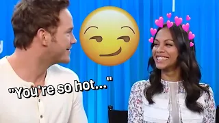 chris pratt and zoe saldana flirting for 10 minutes straight