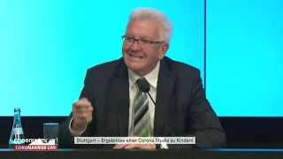 Pressekonferenz mit Ministerpräsident Winfried Kretschmann (Grüne) am 16.06.20