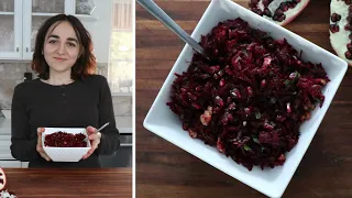 Lilyth Makes Vegan Beet Salad - Armenian New Year's Recipe - Heghineh Cooking Show