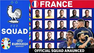 France Official Squad For UEFA EURO 2024 GERMANY | Germany Squad 2024