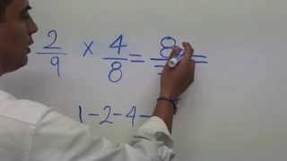 Multiplicación de fracciones.