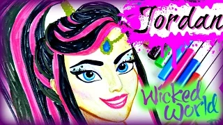 Disney DESCENDANTS WICKED WORLD JORDAN. Speed Drawing