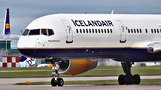 INSANE ENGINE SOUND | Icelandair Boeing 757-200 ROARING TAKEOFF from Manchester Airport (MAN)