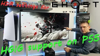 Ghost of Tsushima HGiG support on PS5 - HDR settings for PS5 / LG CX