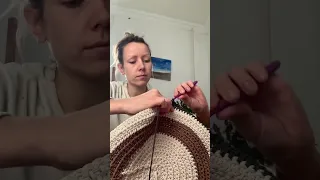 Ковер крючком из остатков пряжи. Начало положено🫶 #crochet #вязаниекрючком