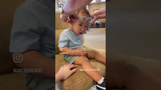 Toddler sees mom clearly for 1st time with new glasses
