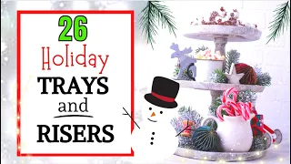 DIY Christmas TIERED Trays/DIY Risers/CHRISTMAS DIYS 2022/Dollar Tree Christmas DIY