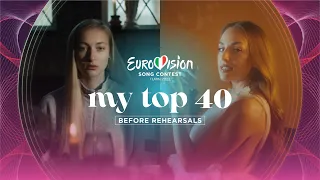 Eurovision 2022: My Top 40 (Before Rehearsals)