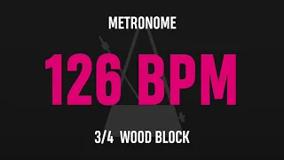 126 BPM 3/4 - Best Metronome (Sound : Wood block)