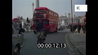 1960s Trafalgar Square, London Traffic, HD from 35mm