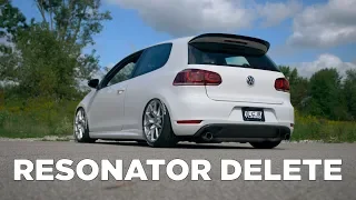 VW MK6 GTI Resonator Delete Sound (vs.  Stock)