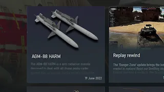 AGM-88 HARM Anti radiation missile confirmed in War Thunder