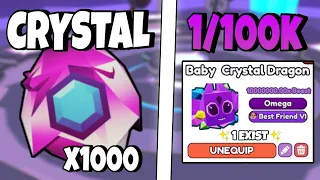 I Opened 1000 CRYSTAL EGGS in Arm Wrestle Simulator.. (Roblox)