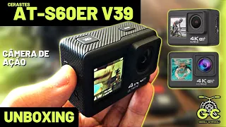 CÂMERA DE AÇÃO CERASTES AT-S60ER V39 MELHOR QUE GO PRO? UNBOXING