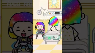 I donated my rainbow hair to cancer patients🌈🥰 #shorts #tocaboca #tocalifeworld #youtubeshorts