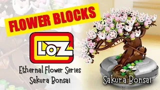 UNBOXING and REVIEW LOZ mini blocks SAKURA BONSAI Eternal Flowers Series 1661