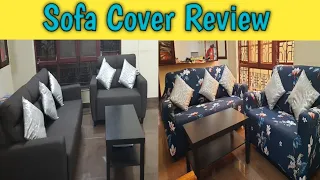 Sofa cover review/ Amazon sofa cover review in telugu/how to install elastic sofa cover/manupati