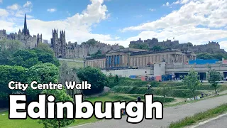 Edinburgh City Centre Walk【4K】| Let's Walk 2021