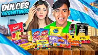 LUZGAMING ME TRAE DULCES ARGENTINOS!!🇦🇷😱 PROBANDO DULCES ARGENTINOS