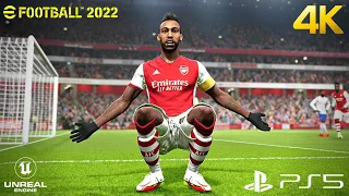 eFootball PES 2022 - Arsenal vs. Manchester United - Full Match PS5 Next Gen Gameplay | 4K