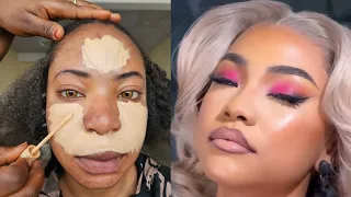 Wow 😍😱 Nigerian Bridal Makeup & Hair Transformation 🔥👆😳 Cirurgia Plástica 💉💉