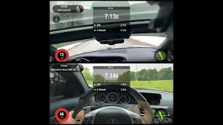 AMG c63 vs Audi S5 1/4 mile