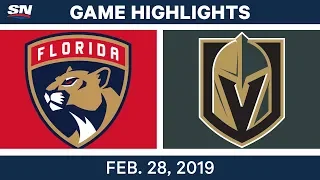 NHL Highlights | Panthers vs. Golden Knights - Feb 28, 2019