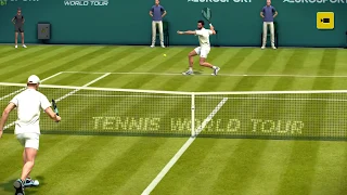 Tennis World Tour 1.04 UPDATE - Novak Djokovic vs Kevin Anderson 1ST SET - Gameplay