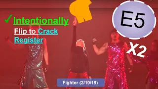 Christina Aguilera - Intentionally Hit 2 E5 Belts in Crack Register - Fighter (2/10/2019)