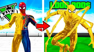 SPIDERMAN de 1$ VS SPIDERMAN de 100,000,000$ en GTA 5!