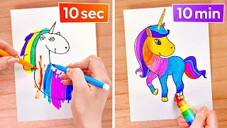 IDÉES CRÉATIVES ET ÉTINCELANTES || Défis de Dessin Incroyables Par 123 GO Like!