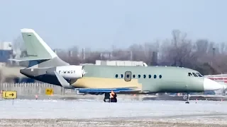 Dassault Falcon Jet Falcon 2000 (F2TH) landing & departing Montreal (YUL/CYUL)