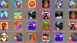 Superhero Play 456,Grimace Monster Scary,SpongeBob Krusty,Free Fire,Minecraft,Banana Survival Master