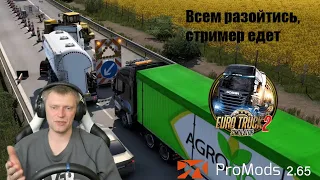 Euro Truck Simulator 2 конвой ProMods на новом MAN TGX