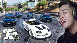 Turbo SUPRA vs 5 Fastest POLICE Cars!! *EXTREME CHASE* | GTA 5