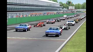 All F1 2018 Cars vs All 1971 Nascar Cars - Monza