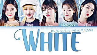 Oh My Girl (오마이걸) Ft. Haha, M.TySON (Skull) - 'White' lyrics (color coded lyrics)