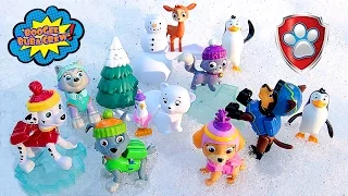 Щенячий Патруль на русском - Paw Patrol Skye & Polar Bear Everest & Reindeer Rocky & Kitty Marshall.