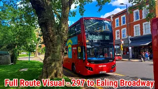 Full Route Visual | London Bus Route 297 - Willesden Bus Garage to Ealing B'dway | (VMH2450) LK18AHA