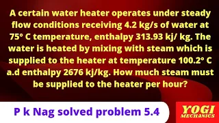 Pk nag solved problem 5.4 of the chapter 5 of the thermodynamics