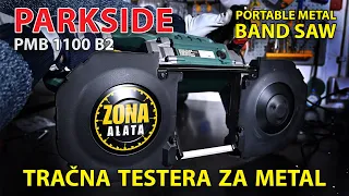 Parkside PMB 1100 B2 Portable Band Saw For Metal - Steel - Fixed angle problem - Review TEST 4K