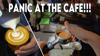 POV 49 minutes of SOLO BARISTA WORKING A CRAZY LUNCH RUSH | DAY IN THE LIFE OF A BARISTA | CAFE VLOG