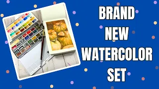Unboxing/ Swatching and painting 🎃 with Roman Szmal Aquarius Watercolors