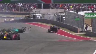 Huge Alonso And Stroll Crash | US GP - 2022 F1