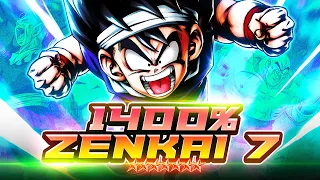 Z7, 1400%, 14* GRN REVIVAL GOHAN IS GREAT! A FANTASTIC ZENKAI! | Dragon Ball Legends