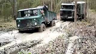 два ГАЗ 66 ДИЗЕЛЬ против внедорожников оффроад off-road TRUCK GAZ 66