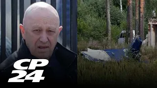 Russia releases footage of Yevgeny Prigozhin plane crash site