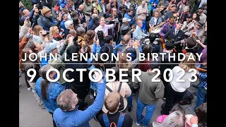 John Lennon's birthday 2023 - Strawberry Fields, NYC